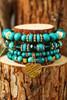 Turquoise Heart Shape Pendant Multi Layered Beaded Bracelet Set Turquoise Heart Shape Pendant Multi Layered Beaded Bracelet Set