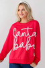 Fiery Red Christmas Santa Baby Tinsel Graphic Sweatshirt