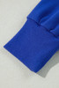 Dark Blue Solid Drop Shoulder Drawstring Cropped Hoodie Dark Blue Solid Drop Shoulder Drawstring Cropped Hoodie