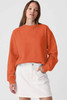Orange Plain Drop Shoulder Crewneck Pullover Sweatshirt Orange Plain Drop Shoulder Crewneck Pullover Sweatshirt