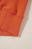 Orange Plain Drop Shoulder Crewneck Pullover Sweatshirt Orange Plain Drop Shoulder Crewneck Pullover Sweatshirt