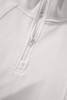 White Zipped Neck Pullover Drop Shoulder Sweatshirt
