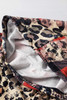 Brown Leopard Plaid Bleached Print Kangaroo Pocket Hoodie