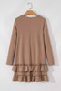 Goat Scoop Neck Tiered Ruffled Hem Long Sleeve Mini Dress Goat Scoop Neck Tiered Ruffled Hem Long Sleeve Mini Dress