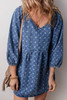 Ashleigh Blue Textured Open Back Loose Fit Denim Dress Ashleigh Blue Textured Open Back Loose Fit Denim Dress