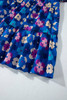 Blue Floral Peasant Sleeve Tiered Ruffle Midi Dress