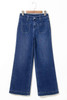 Sail Blue Wide Leg Pocketed High Waist Jeans Sail Blue Wide Leg Pocketed High Waist Jeans