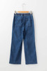 Sail Blue Mineral Wash Drawstring Waist Loose Straight Denim Pants