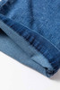 Sail Blue Mineral Wash Drawstring Waist Loose Straight Denim Pants