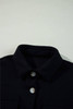 Black Solid Color Corduroy Buttoned Long Sleeve Shacket