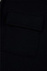 Black Solid Color Corduroy Buttoned Long Sleeve Shacket