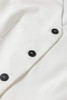 White Solid Color Button up V Neck Suit Vest