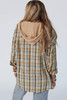 Ashleigh Blue Waffle Knit Patchwork Hooded Plaid Shacket