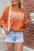 Orange PUMPKIN Spice Graphic Corded Crewneck Sweatshirt