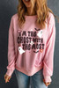 Pink Halloween Slogan Ghost Bat Graphic Drop Shoulder Sweatshirt Pink Halloween Slogan Ghost Bat Graphic Drop Shoulder Sweatshirt