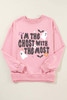 Pink Halloween Slogan Ghost Bat Graphic Drop Shoulder Sweatshirt Pink Halloween Slogan Ghost Bat Graphic Drop Shoulder Sweatshirt