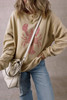Parchment Rhinestone Crawfish Graphic Crewneck Oversized Sweatshirt Parchment Rhinestone Crawfish Graphic Crewneck Oversized Sweatshirt