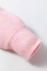 Pink Knitted Flower Pattern Ribbed Edge Sweater Pink Knitted Flower Pattern Ribbed Edge Sweater
