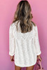 White Plus Size Eyelet Knit Open Front Cardigan White Plus Size Eyelet Knit Open Front Cardigan