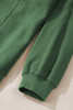 Blackish Green Loose Patchwork Crewneck Plus Size Sweatshirt