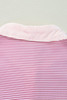 Pink Stripe Print Colorblock Plus Size Shirt