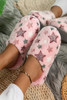 Pink Star Pattern Plush Home Slippers