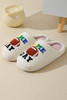 White GAME DAY Rugby Football Plush Slippers White GAME DAY Rugby Football Plush Slippers