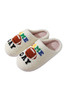 White GAME DAY Rugby Football Plush Slippers White GAME DAY Rugby Football Plush Slippers