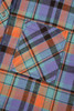 Orange Plus Size Plaid Print Buttoned Shirt