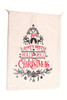 White Christmas Pattern Print Drawstring Large Gift Sack White Christmas Pattern Print Drawstring Large Gift Sack