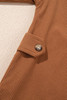 Cinnamon Corduroy Flap Pocket Button Up Round Hem Shacket Cinnamon Corduroy Flap Pocket Button Up Round Hem Shacket