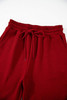 Red Dahlia Textured Loose Fit T Shirt and Drawstring Pants Set