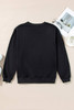 Black Plain Drop Shoulder Crewneck Pullover Sweatshirt Black Plain Drop Shoulder Crewneck Pullover Sweatshirt
