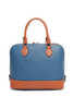 Ashleigh Blue Color Contrast PU Leather Zipper Tote Bag