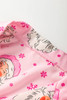 Pink Santa Claus Snowflake Long Sleeve Shirt Christmas Pajama Set