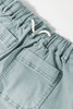 Smoke Green Mineral Wash Drawstring High Waist Wide Leg Jeans