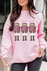 Pink Christmas Nutcracker Graphic Pullover Sweatshirt Pink Christmas Nutcracker Graphic Pullover Sweatshirt