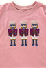 Pink Christmas Nutcracker Graphic Pullover Sweatshirt Pink Christmas Nutcracker Graphic Pullover Sweatshirt
