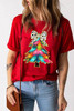 Red Bow Decor Christmas Tree Graphic Holiday T Shirt Red Bow Decor Christmas Tree Graphic Holiday T Shirt