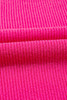 Rose Red Heart Shape Drop Shoulder Round Neck Sweater