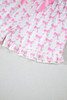 Pink Bowknot Printed Short Sleeve and Ruffled Shorts Valentines Pajama Set