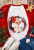 White Believe Christmas Father Graphic Crewneck T Shirt