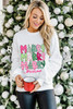 Beige MERRY Christmas Printed Drop Shoulder Pullover Sweatshirt Beige MERRY Christmas Printed Drop Shoulder Pullover Sweatshirt