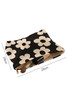 Black Colorful Flower Printed Rib Textured Cosmetic Bag Black Colorful Flower Printed Rib Textured Cosmetic Bag