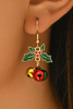Gold Plated Christmas Jingle Bell Hook Earrings Gold Plated Christmas Jingle Bell Hook Earrings