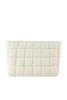 White Zipper Quilted Puffer Cosmetic Bag White Zipper Quilted Puffer Cosmetic Bag