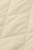 Beige Quilted Snap Button Hooded Coat