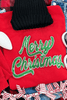 Red Merry Christmas Crewneck Drop Shoulder Loose Sweatshirt Red Merry Christmas Crewneck Drop Shoulder Loose Sweatshirt
