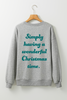 Gray 2-side Printed Christmas Tree Letter Graphic Sweatshirt