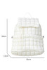 White Solid Flapped Quilted Puffer Backpack White Solid Flapped Quilted Puffer Backpack